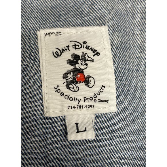 Vintage Disneyland Southern California Mickey Mouse Surfing Denim Jacket Size L - Picture 8 of 9